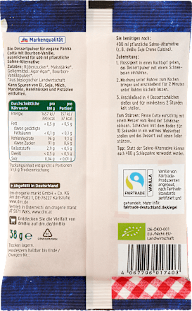 Panna Cotta, Bourbon Vanille dmBio