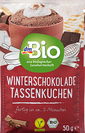Tassenkuchen Winterschokolade, vegan dmBio