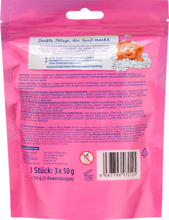 Kinder Badezusatz Badefizzer Schaumwölkchen (3x50 g) SauBär