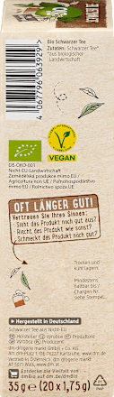 Schwarzer Tee (20 Beutel) dmBio