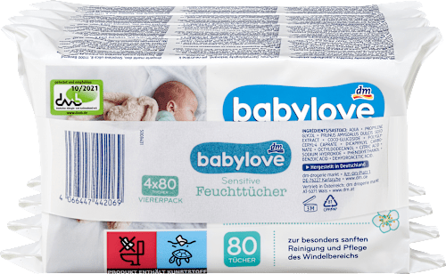 Șervețele umede sensitive 4x80 babylove