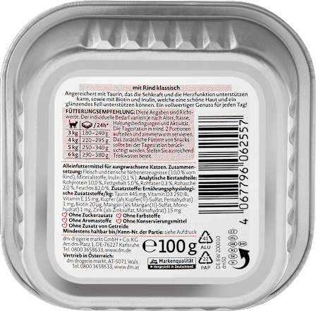 Mokra karma dla kota, wołowina Dein Bestes