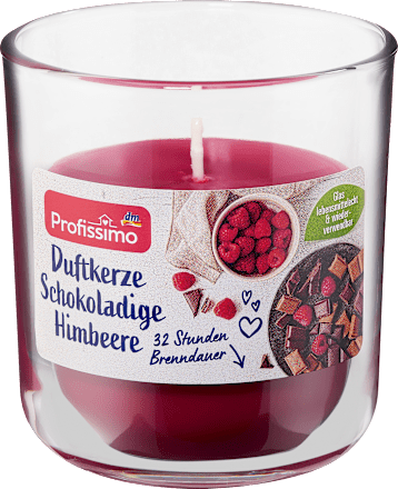 Duftkerze im Glas schokoladige Himbeere Profissimo