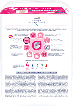 Pieluchomajtki Premium, rozmiar 4, maxi, 8-15 kg babylove