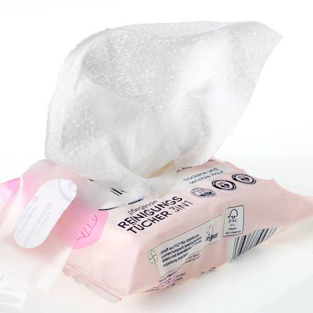 Ápoló arctisztító kendő 3in1, száraz és érzékeny bőrre, mandulaolajjal Balea