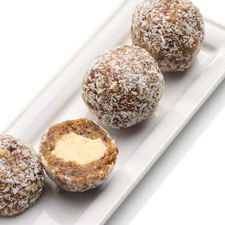 Fruchtkonfekt Bliss Balls Limette mit weißer Schokolade dmBio