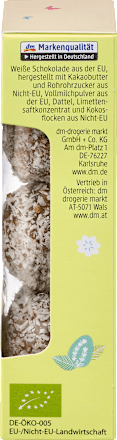 Fruchtkonfekt Bliss Balls Limette mit weißer Schokolade dmBio