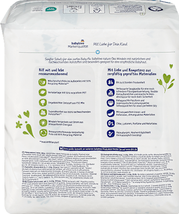 nature pelene mini vel. 2 (3-6 kg) babylove nature