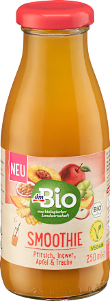 Smoothie, Pfirsich, Ingwer, Apfel & Traube dmBio