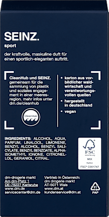 Pánska toaletná voda Sport SEINZ.