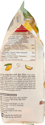 Trockenfrüchte Mango Streifen dmBio
