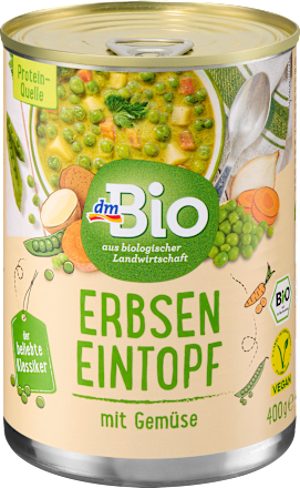 Eintopf Erbsen mit Gemüse dmBio