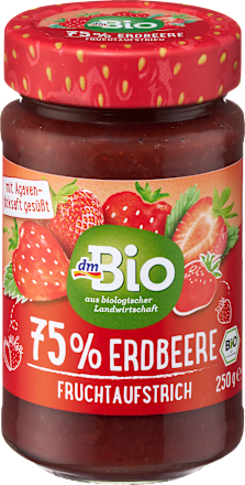 Jahodová ovocná nátierka, 75 % jahody dmBio