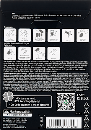 UV gel samolepljive folije za nokte XRESS Manicure - 110 Berry Blossom trend !t up