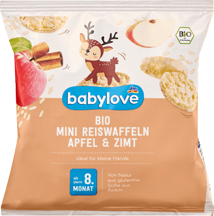 Bio ryžové mini chlebíčky jablko-škorica babylove