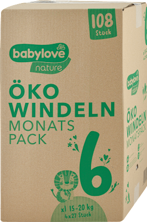 nature pelene XL vel. 6 (15 – 20 kg) – mjesečno pakiranje babylove nature