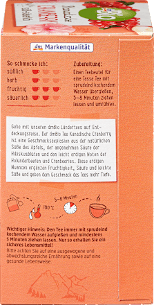 Früchtetee Kanadische Cranberry süß-säuerlich dmBio