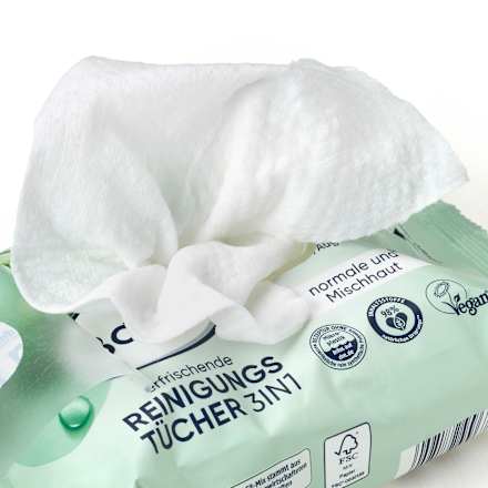 Почистващи кърпички за лице 3в1 Освежаващи Balea