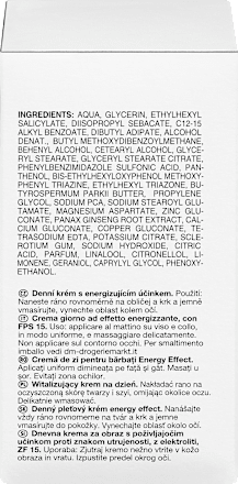 Denný pleťový krém energy effect electrolyte SEINZ.