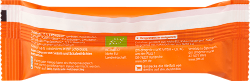 Bio praliné földimogyorókrém-töltelékkel dmBio