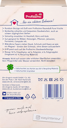 Staubwedel 360° mit Duft, Set: 1 Griff &3 Bezüge Profissimo