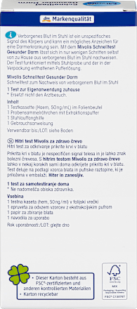 Schnelltest Gesunder Darm, 1 Anwendung Mivolis