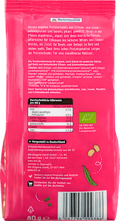 Vegane Protein Chunks mit Würzmischung Kebab-Style dmBio