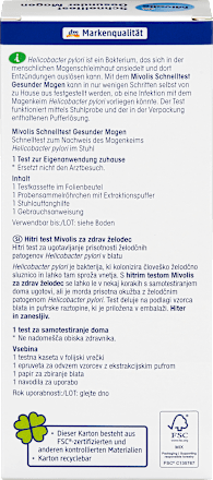 Schnelltest Gesunder Magen, 1 Anwendung Mivolis