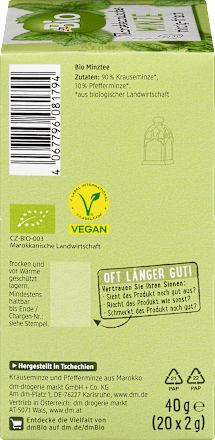 Kräutertee Marokkanische Minze (20x2g) dmBio