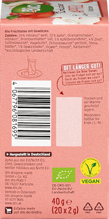 Früchtetee Türkischer Apfel (20x2g) dmBio