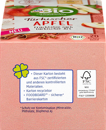 Früchtetee Türkischer Apfel (20x2g) dmBio
