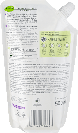 Tečni sapun za ruke - lavanda i sljez, refill alverde NATURKOSMETIK