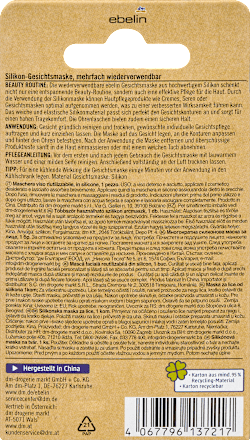 Maschera viso riutilizzabile in silicone assort. ebelin