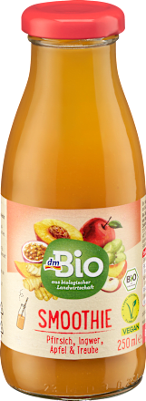 Smoothie, Pfirsich, Ingwer, Apfel & Traube dmBio