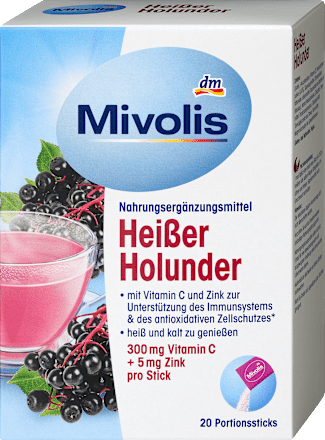 Băutură caldă de soc, cu vitamina C si zinc Mivolis