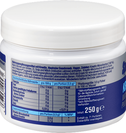 Kreatin Monohydrat Pulver Sportness