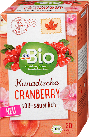 Früchtetee Kanadische Cranberry (20 Beutel) dmBio
