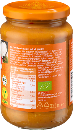 Bio indiai curry szósz dmBio