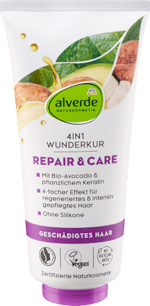 4in1 regeneráló és ápoló hajkúra sérült hajra alverde NATURKOSMETIK