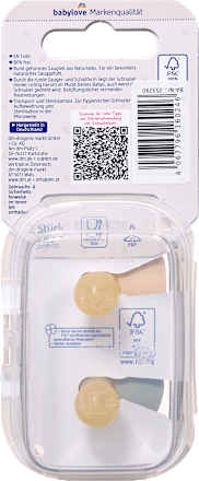 Suzetă rotundă din latex babylove nature