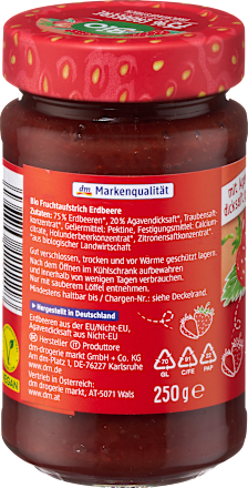 Jahodová ovocná nátierka, 75 % jahody dmBio