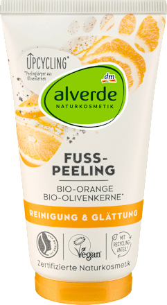 Fußpeeling Bio-Orange und Bio-Olivenkerne	 alverde NATURKOSMETIK