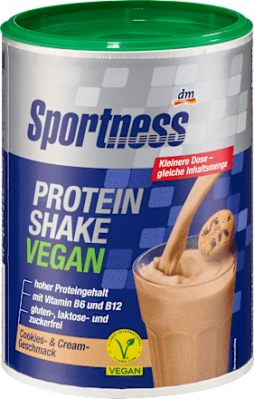 Proteinpulver, Protein Shake Vegan Cookies & Cream Geschmack Sportness