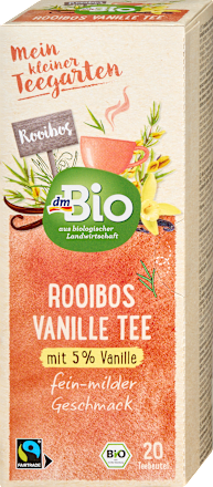 Bio zeliščni čaj rooibos z vaniljo (20 × 1,5 g) dmBio