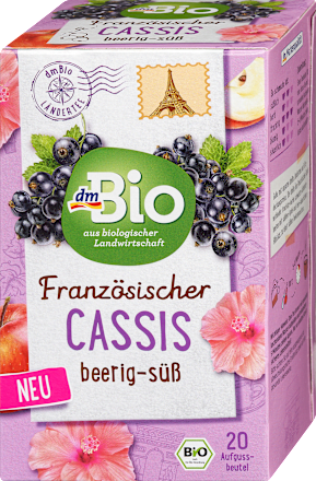 Früchtetee Französischer Cassis (20 Beutel) dmBio
