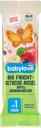Fruchtriegel Getreide, Apfel und Johannisbeere ab 1 Jahr babylove