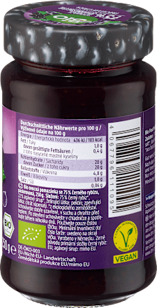 Fruchtaufstrich 75 % schwarze Johannisbeere dmBio