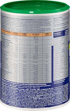 Proteinpulver, Protein Shake Vegan Cookies & Cream Geschmack Sportness