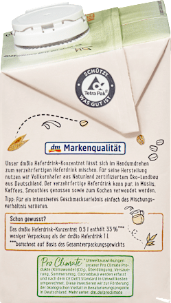 Concentrato per bevanda all'avena bio Pro Climate  dmBio