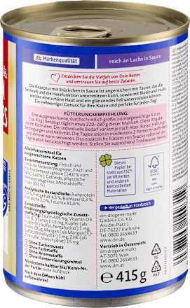 Hrană umedă pentru pisici in sos cu somon  Dein Bestes